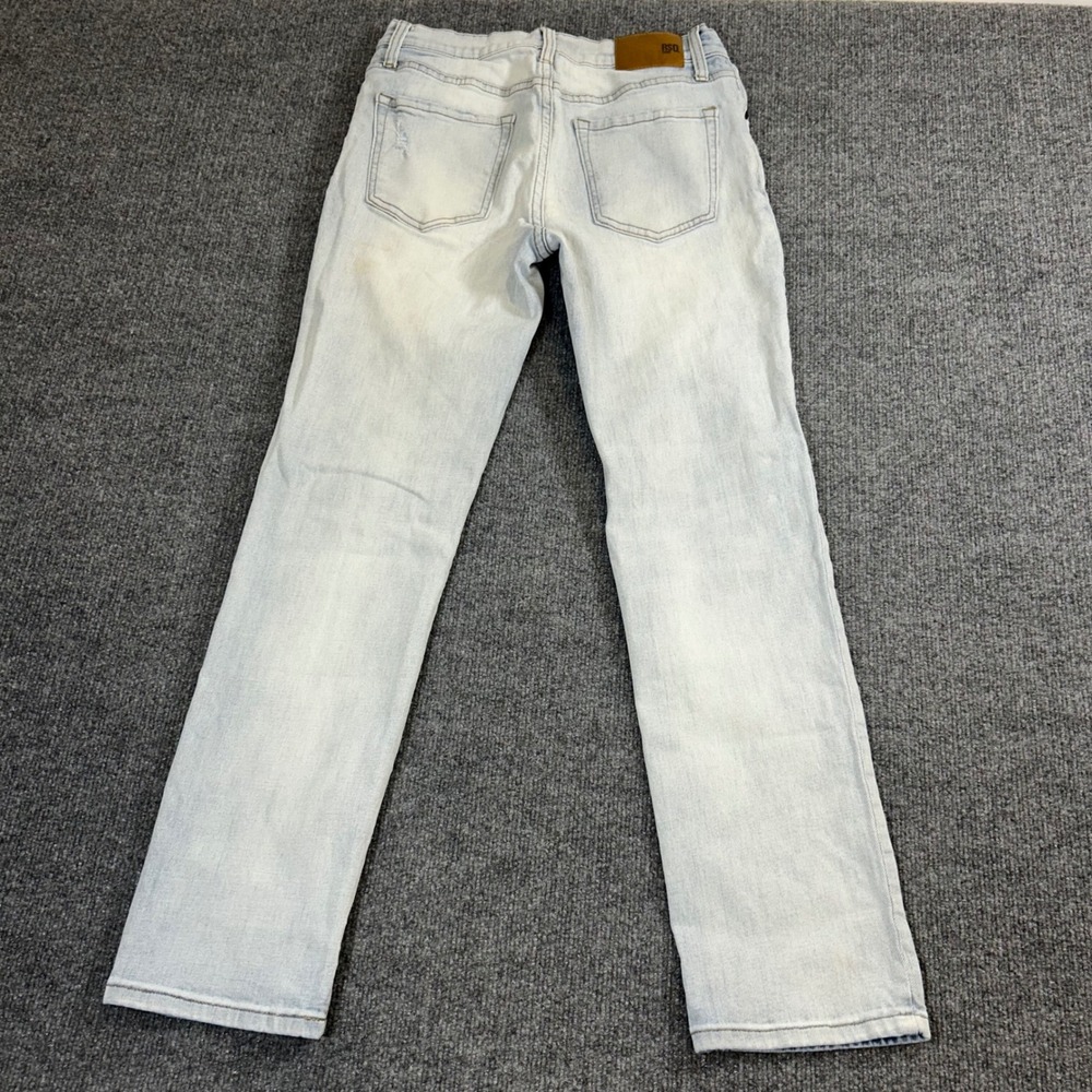 RSQ Jeans Mens 29x30 Slim Straight Light Wash Distressed Blue Denim Pants